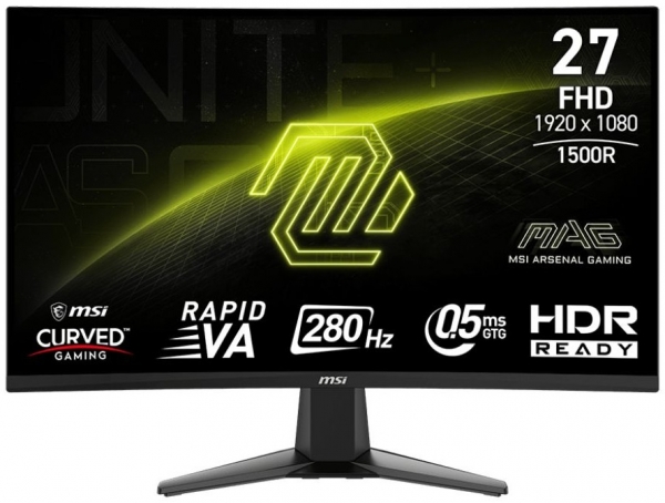 Msi MAG 276CXF 27 inch 1920x1080 0.5ms 280Hz HDMI DP Rapid Adaptive SYNC Oyuncu Monitörü
