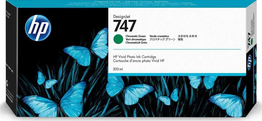 Hp P2V84A 747 300ml Kromatik Yeşil Geniş Format Orijinal Inkjet Kartuş