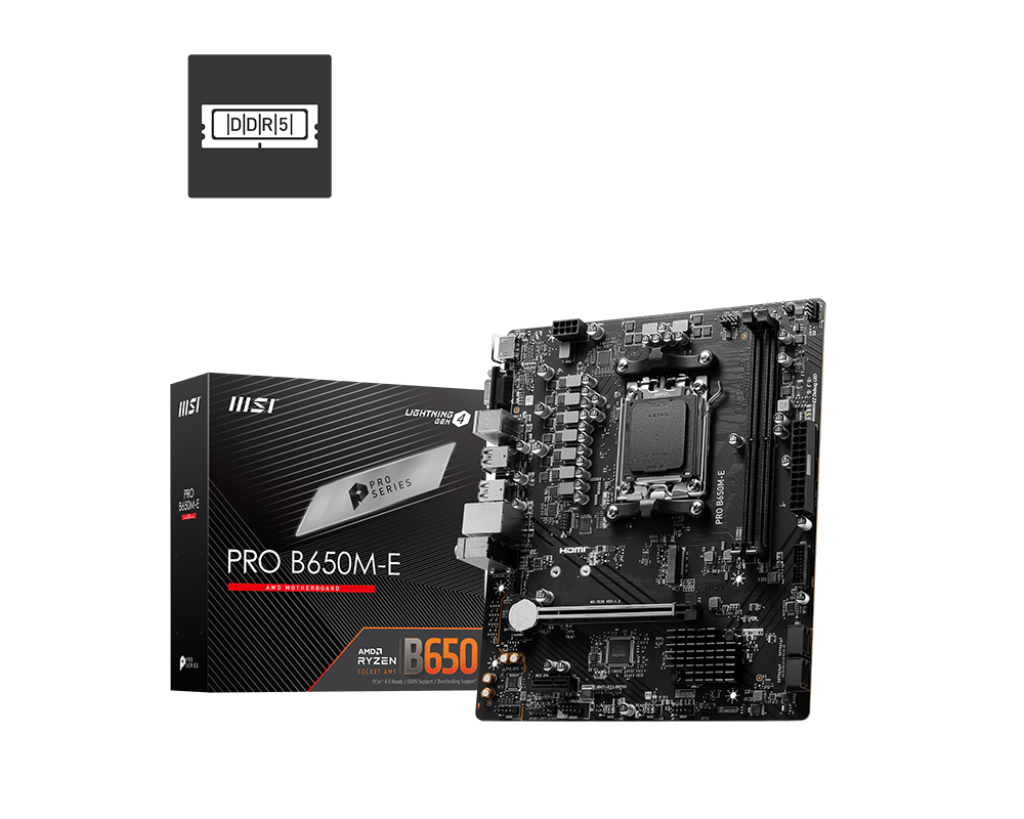 Msi PRO B650M-E Sc-Am5 B650 DDR5 6800Mhz M2 2.5Gbit mATX AMD Anakart