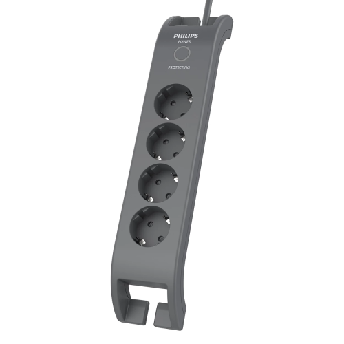 Philips SPN3140A/62 2 Mt 4 soket 900 Joules Gri Akım Korumalı Priz