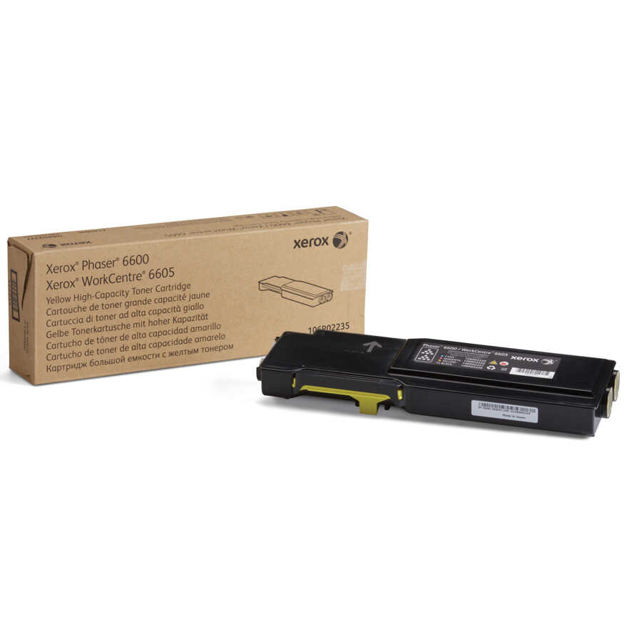 Xerox 106R02235 Phaser 6600-6605 6.000 Sayfalık Yüksek Kapasiteli Sarı Orijinal Laser Toner