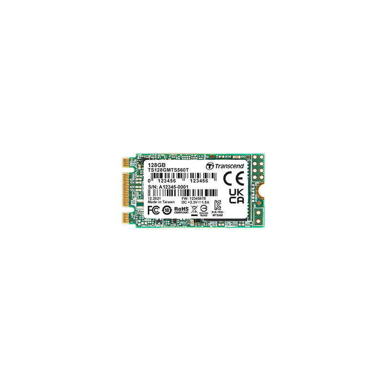 Transcend MTS560T 128 GB 560-490 Mb/s 22x42 mm M.2 SATA SSD Harddisk