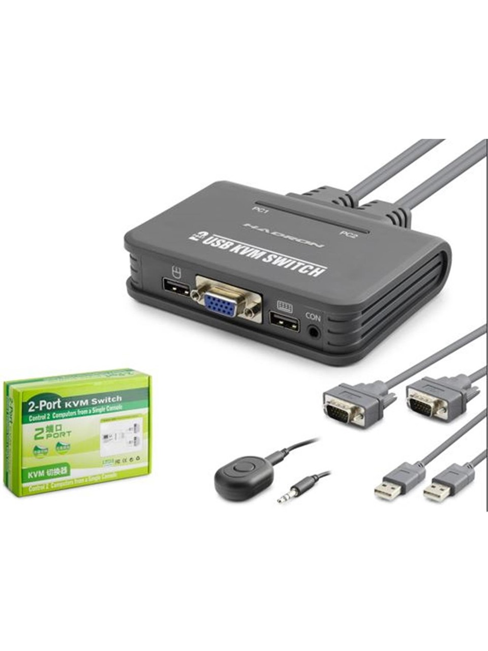 Hadron HDX1362 2 Girş 1 Çıkış VAG USB Kablolu Kwm Switch