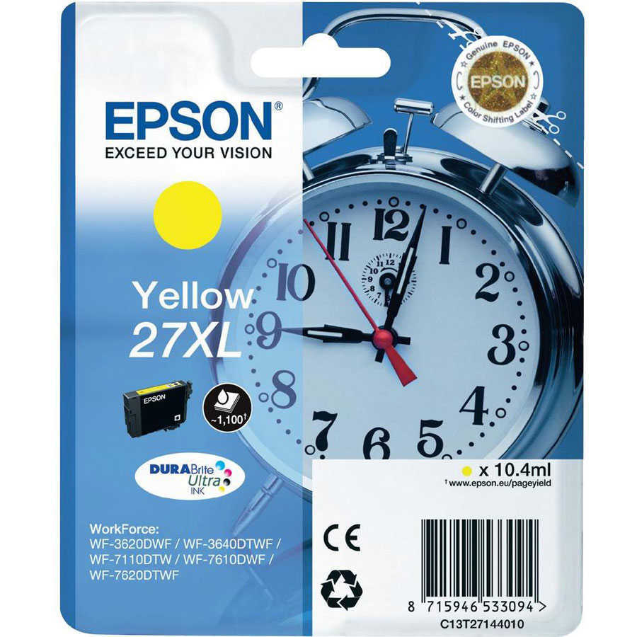 Epson C13T27134020 27XL Yüksek Kapasiteli Sarı Orijinal Inkjet Kartuş