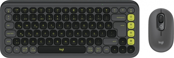Logitech 920-013075 Pop Icon Q TR Grafit Bluetooth Siyah Kablosuz Klavye Mouse Set