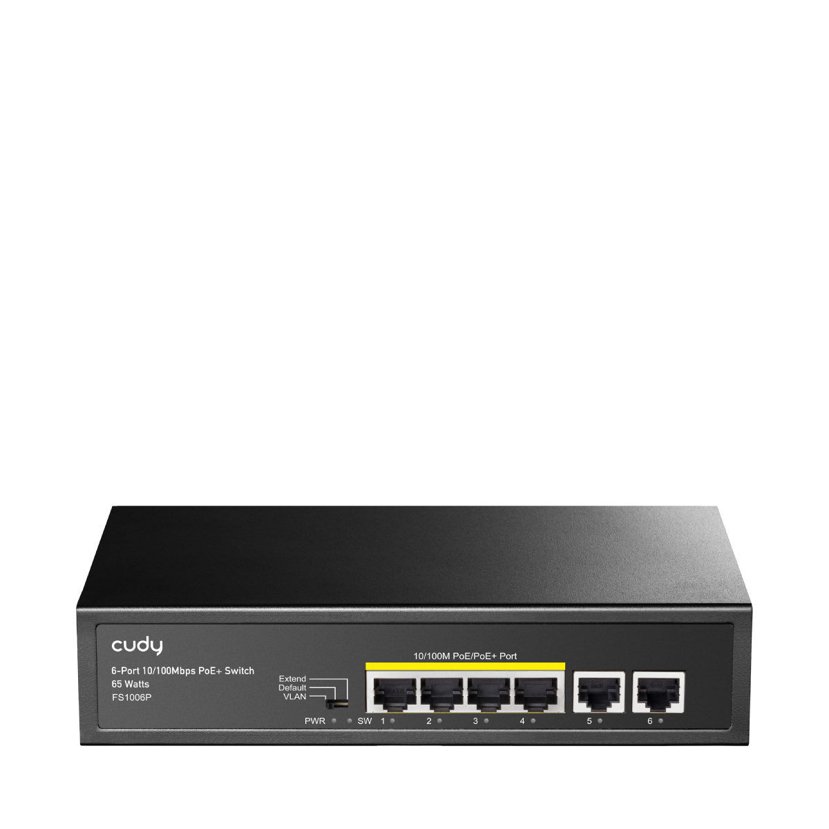 Cudy FS1006P  4 Port 100Mbps PoE+ 2 Port Ethernet 60W Masaüstü PoE Switch
