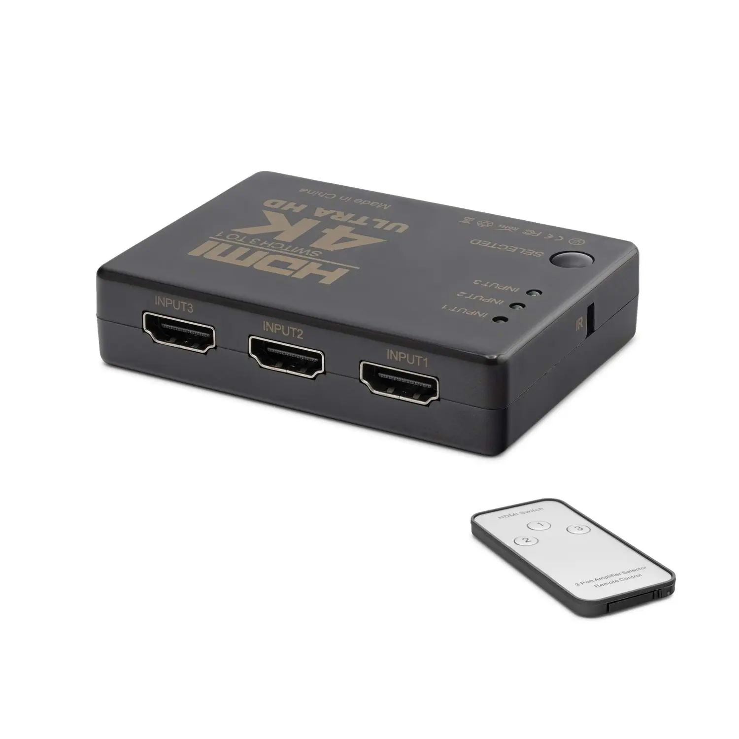 Hadron HDX1308 3 Port Giriş 1 Port Çıkış 4K Switch Kumandalı HDMI Görüntü Çoklayıcı