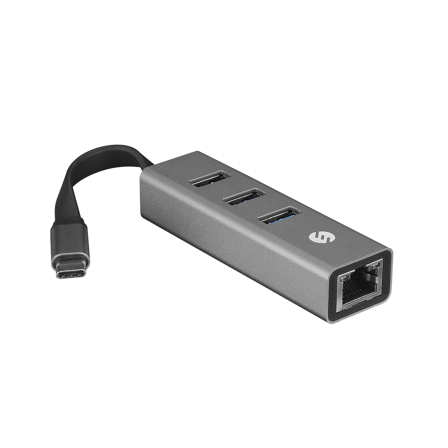 S-Link SW-U3325 USB Type C to RJ45 Gigabit 3 Port USB 3.0 Metal USB Ethrenet Adaptörü