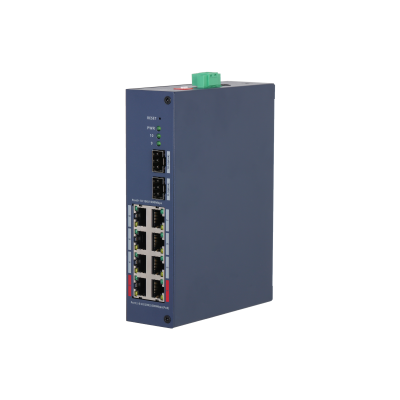Dahua CHS4210-8GT-110 8 Port Gigabit PoE 2 Port SFP 110W Cloud Yönetilebilir Edüstriyel PoE Switch