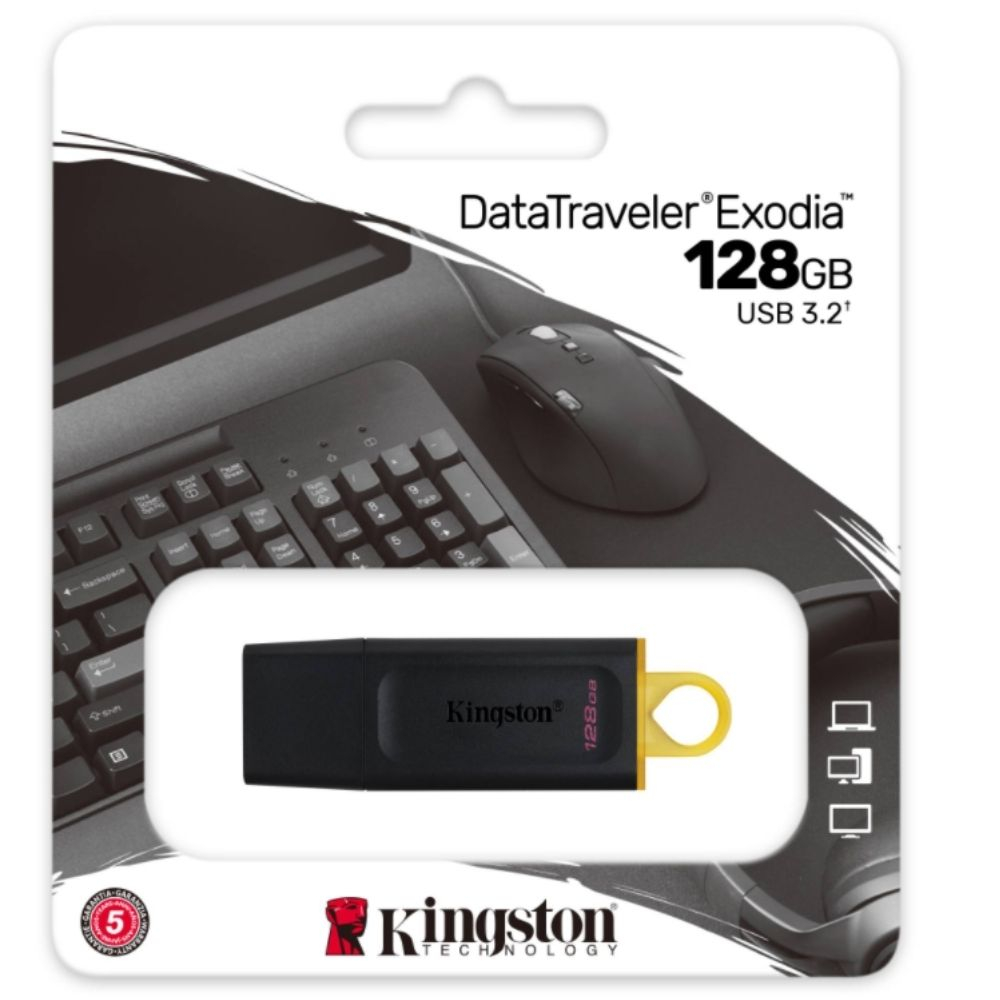 Kingston DTXG2/128GB 128 GB Portable Exodia DataTraveler USB 3.2. Gen1 USB Flash Bellek