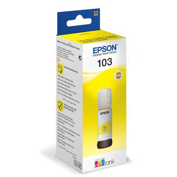 Epson C13T00S44A 103 EcoTank 65ml 4.500 Sayfalık Sarı Orijinal Mürekkep