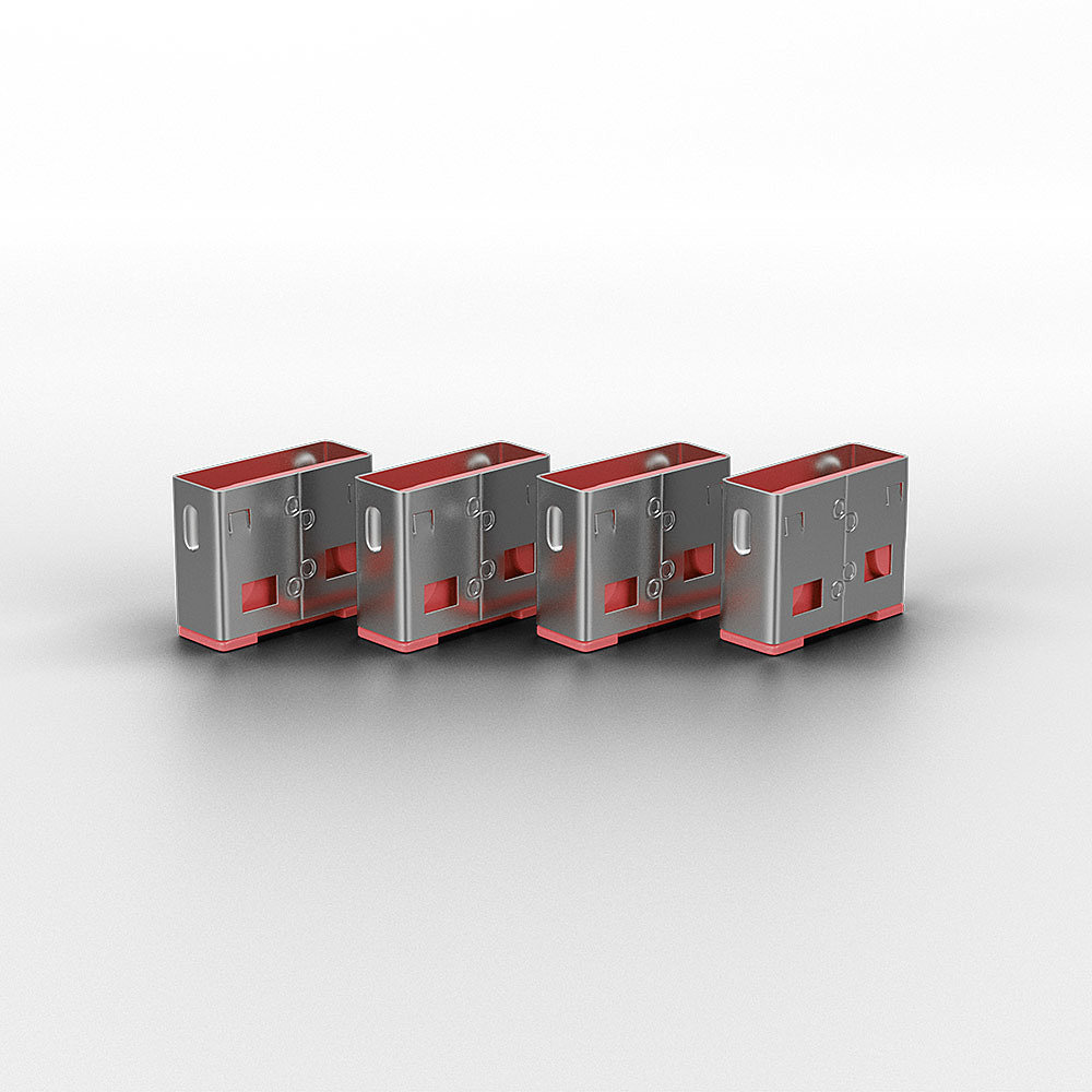 Lindy LIN-40460 USB A Pembe 10 Adet USB A Port Kiliti