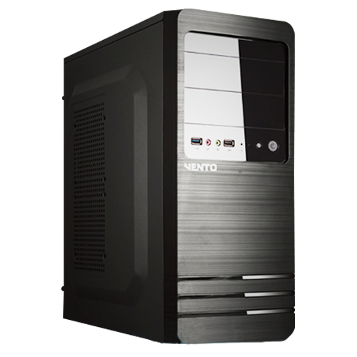 Vento VS114F 350W 1x8cm 2x12cm Fan Siyah Micro Bilgisayar Kasası