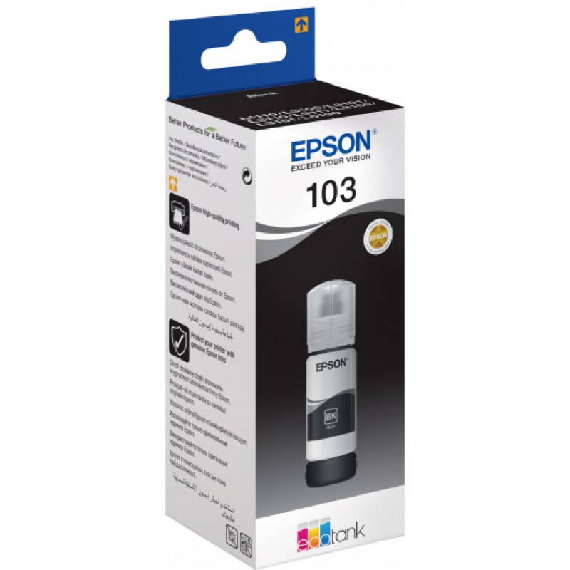 Epson C13T00S14A 103 EcoTank 65ml 4.500 Sayfalık Siyah Orijinal Mürekkep