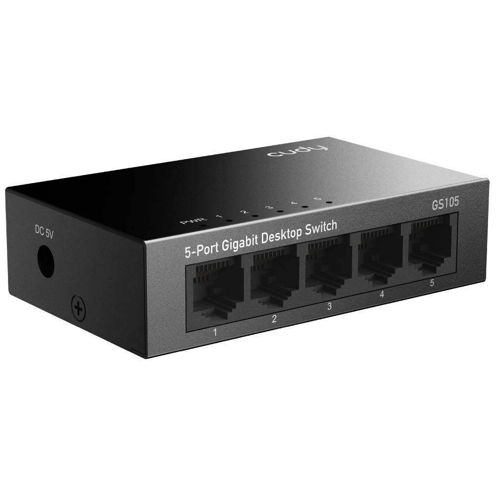 Cudy GS105 5 Port Gigabit Metal Kasa Masa Üstü Ethernet Switch