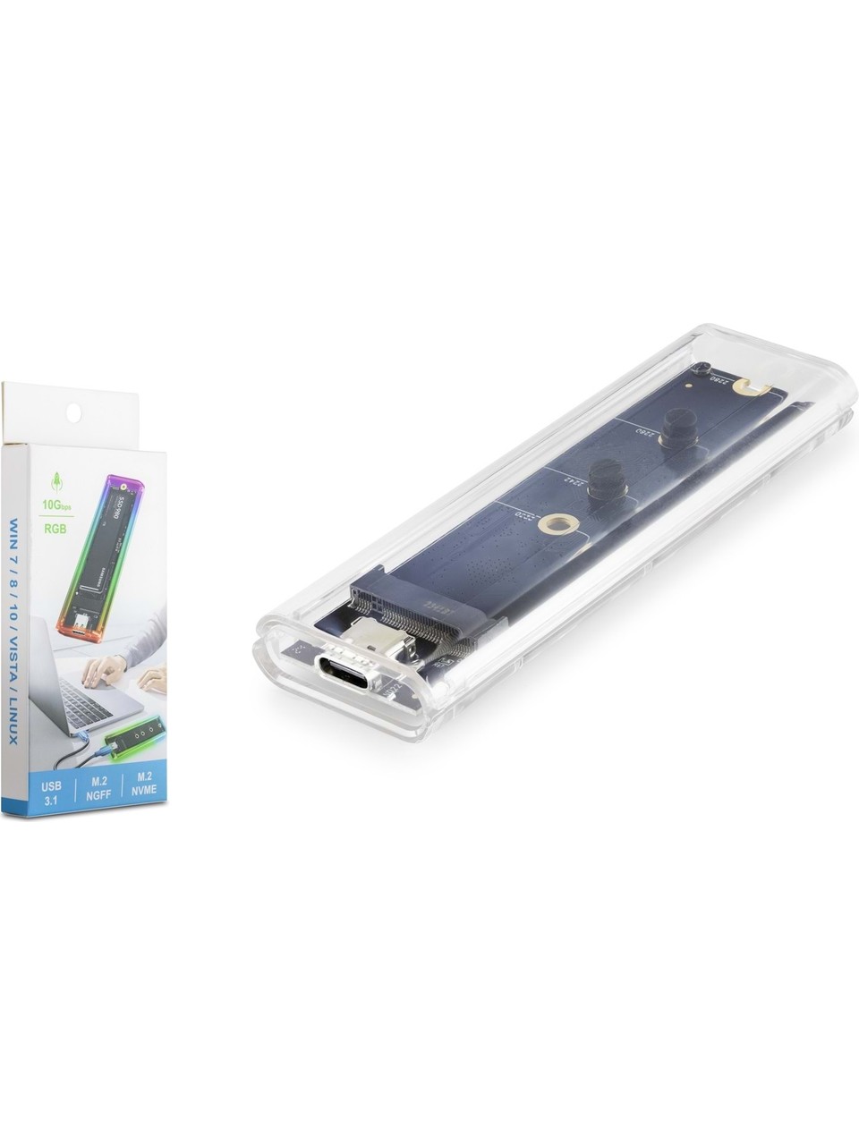 Hadron HDX1770 Usb 3.1 Type C to NVMe NGFF M2 10Gbps TGB SSD Harddisk Kutusu