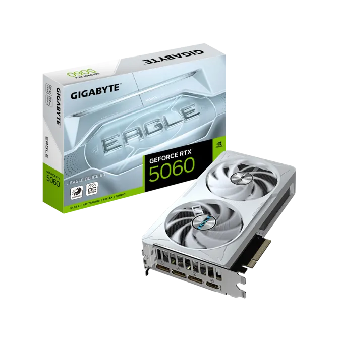 Gigabyte GV-N5060EAGLEOC ICE-8GD 8 GB GDDR7 GeForce RTX 5060 Eagle OC ICE 128Bit NVIDIA Ekran Kartı