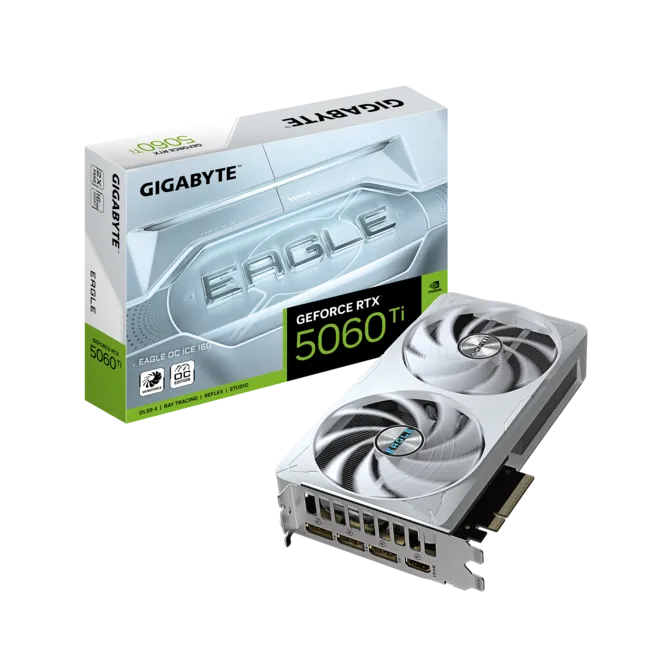 Gigabyte GV-N506TEAGLEOC-ICE-16GD 16 GB GDDR7 GeForce RTX 5060 Ti Eagle OC 128Bit Beyaz NVIDIA Ekran Kartı