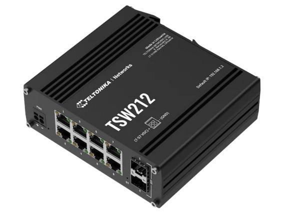 Teltonika TE-TSW212 8 Port Gigabit 2 Port SFP L2 Yönetilebilir Endüstriyel Tip ethernet Switch