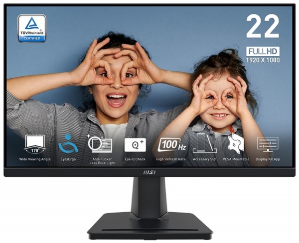 Msi PRO MP225V 21.5 inch 1920x1080 1ms 100Hz HDMI DP Adaptive Sync Monitör