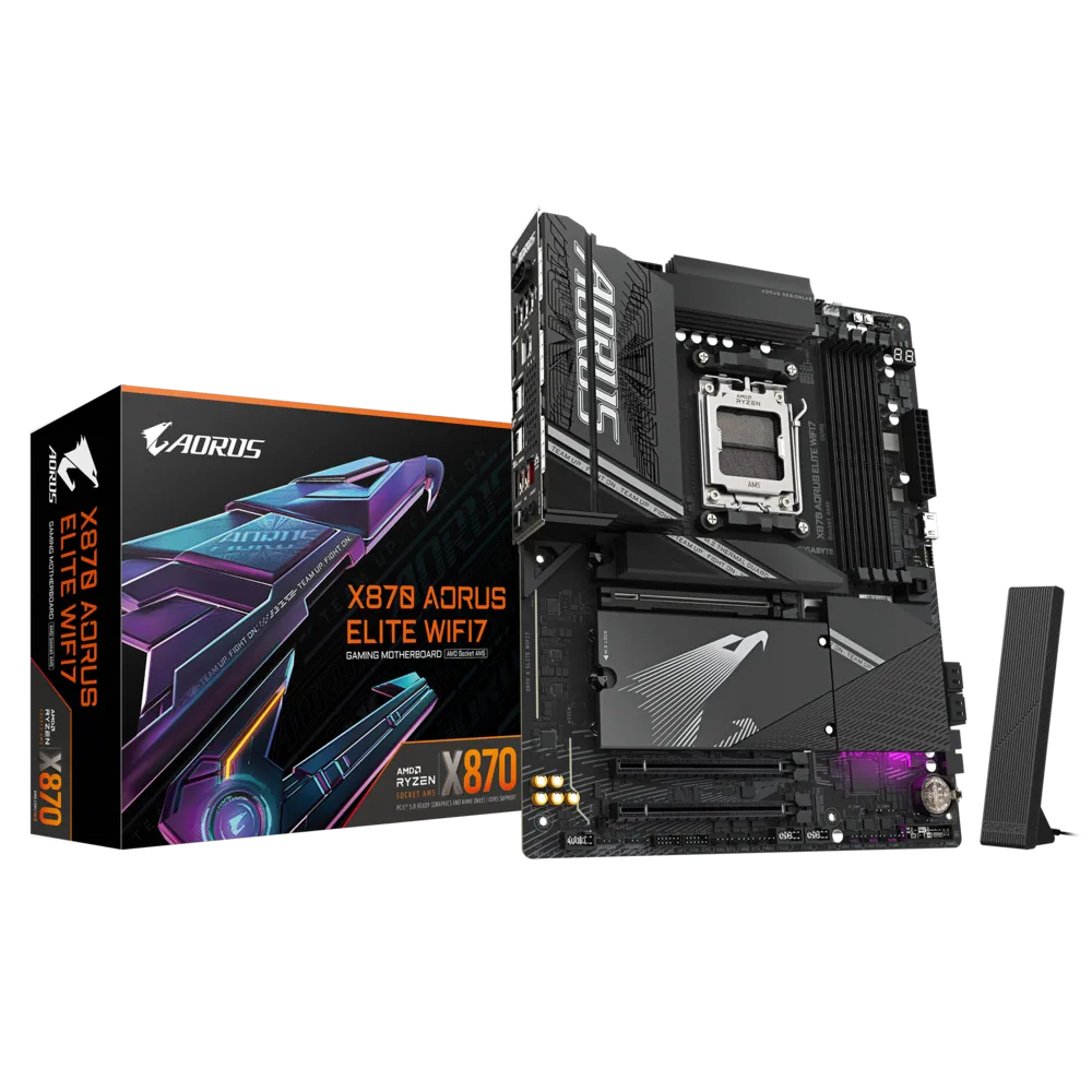 Gigabyte X870 AORUS ELITE WIFI7 Sc-Am5 X870 DDR5 8200Mhz 2xM2 Wifi7 2.5Gbit ATX AMD Anakart