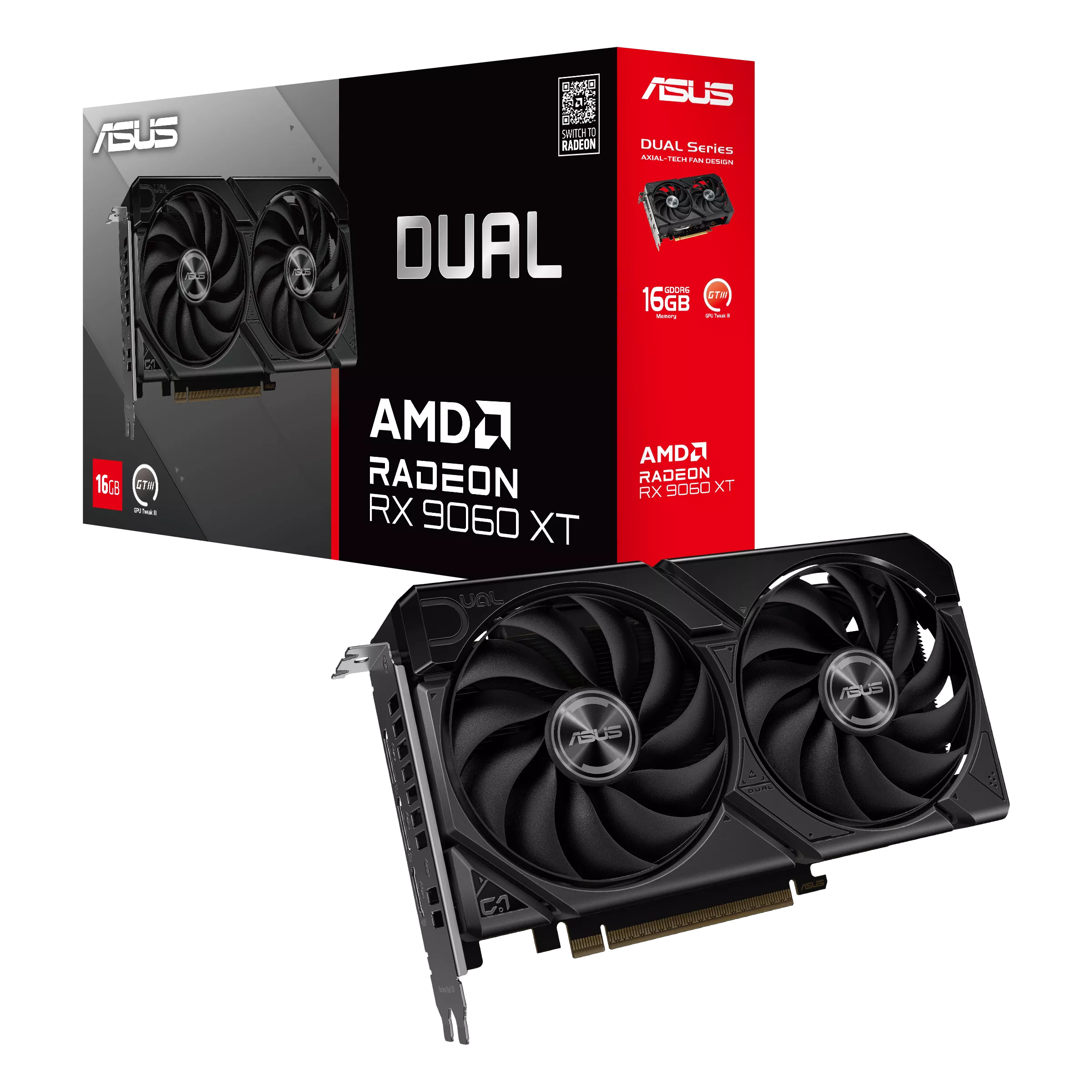 Asus  DUAL-RX9060XT-16G 16 GB DDR6 Redon RTX 9060XT 128Bit AMD Ekran Kartı