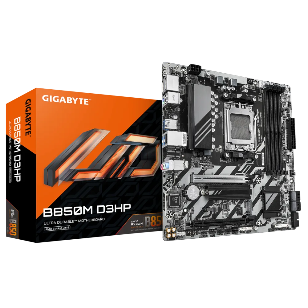 Gigabyte B850M D3HP Sc-AM5 DDR5 8200Mhz 2xM.2 1Gbit Lan mATX AMD Anakart