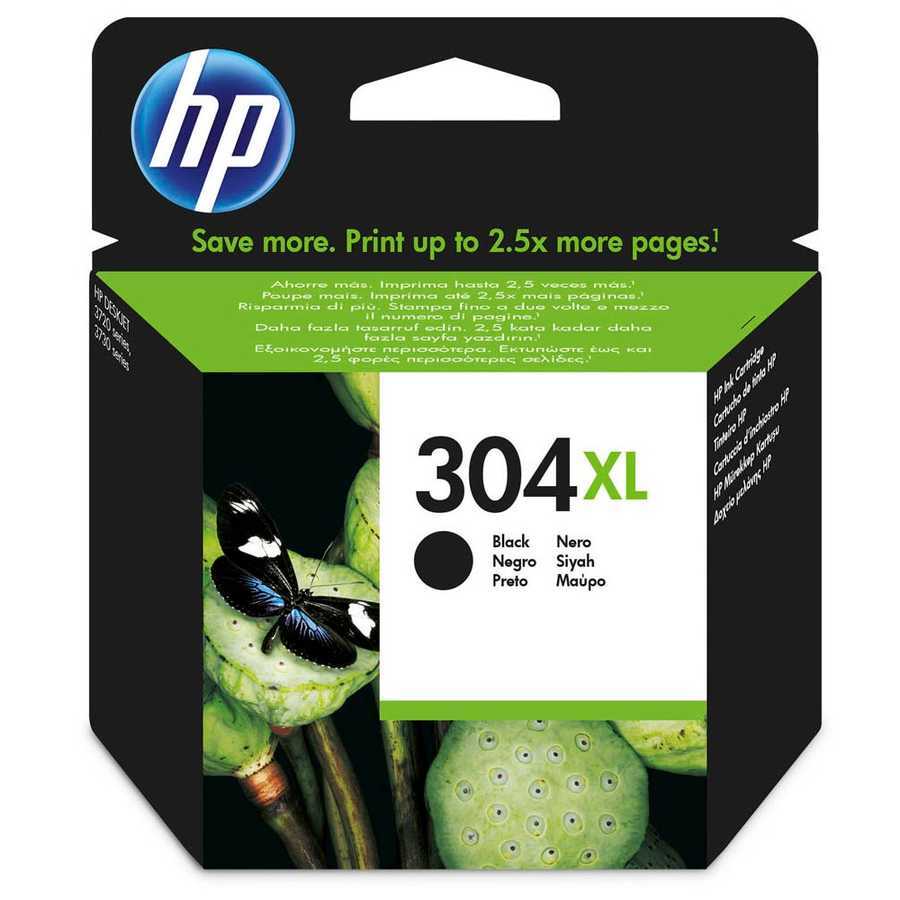 Hp N9K08AE 304XL 300 Sayfalık Yüksek kapasiteli Siyah Orijinal Inkjet Kartuş