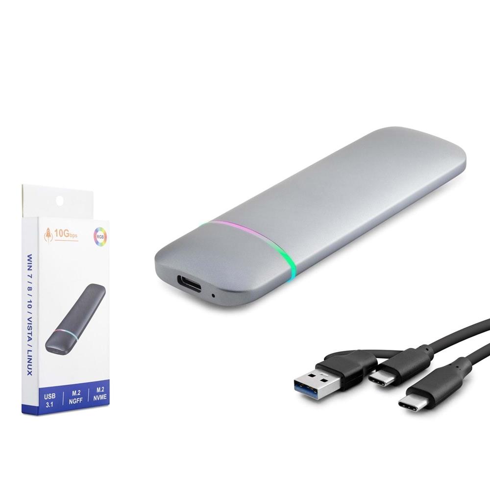 Hadron HDX1772 USB TYPE C 3.1 USB A to NGFF M2 Siyah Harici SSD Harddisk