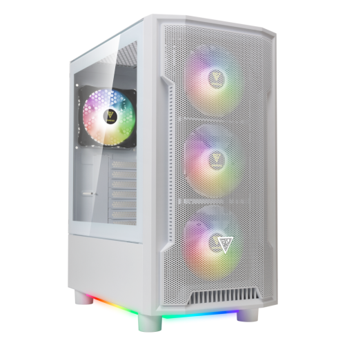 Gamdias ATHENA M6 Lite 850W 80 Plus Bronze 4x12 ARGB Fanlı Tempered Class Beyaz Mid Tower Kasa