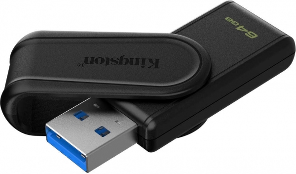 Kingston DTXS/64GB 64 GB USB 3.2 GEn1 DataTraveler Exodias Siyah USB Flash Bellek