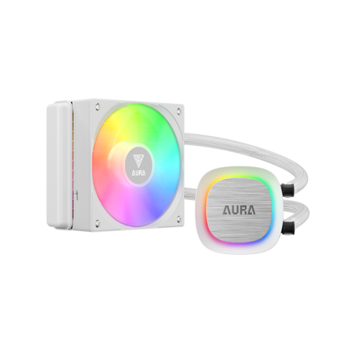 Gamdias AURA GL120 V2 WH 12cm RGB Fanlı AMD-INTEL Beyaz Sıvı Soğutmalı İşlemci Fanı