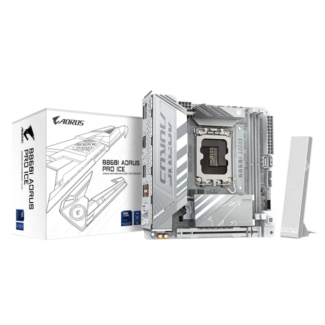 Gigabyte B860I AORUS PRO ICE Sc-1851 DDR5 9200MHz M2 Wifi7 2.5Gbe mini-ITX INTEL Anakart