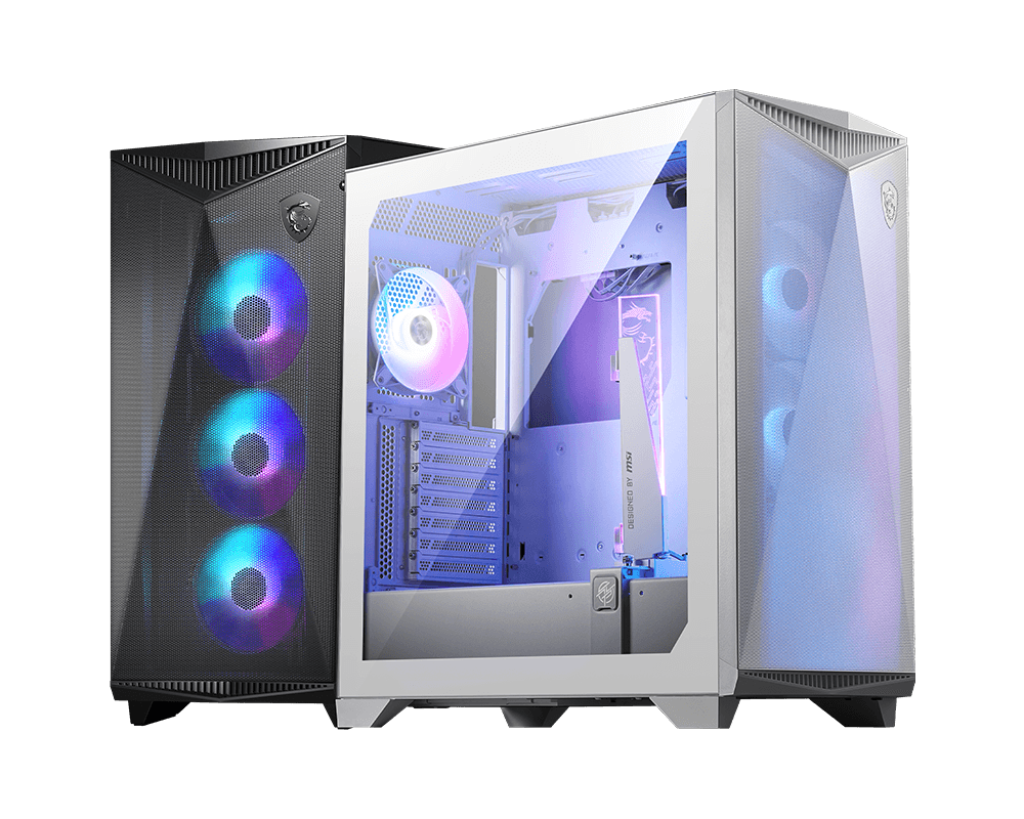 Msi MPG GUNGNIR 300R AIRFLOW WHITE PSU YOK 4x12cm ARGB Fanlı Beyaz Mid Tower Oyuncu Kasası