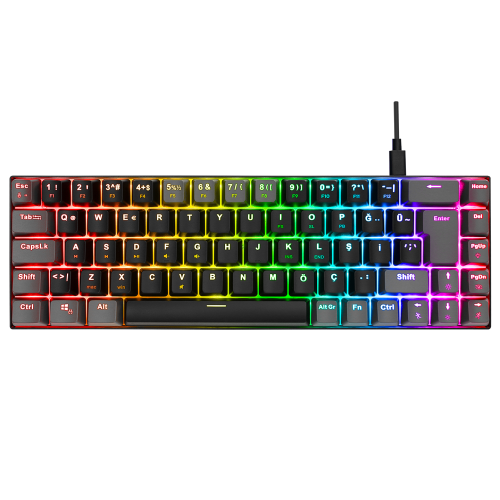 Acer EAK68 Usb Q TR 68 Tuşlu RGB Backlight Red Mekanik Siyah Kablolu Oyuncu Klavyesi