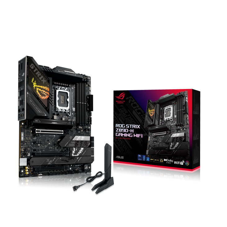 Asus ROG STRIX Z890-H GAMING WIFI Sc-1851 DDR5 4xM2 Wifi7 5Gbit Lan ATX INTEL Anakart