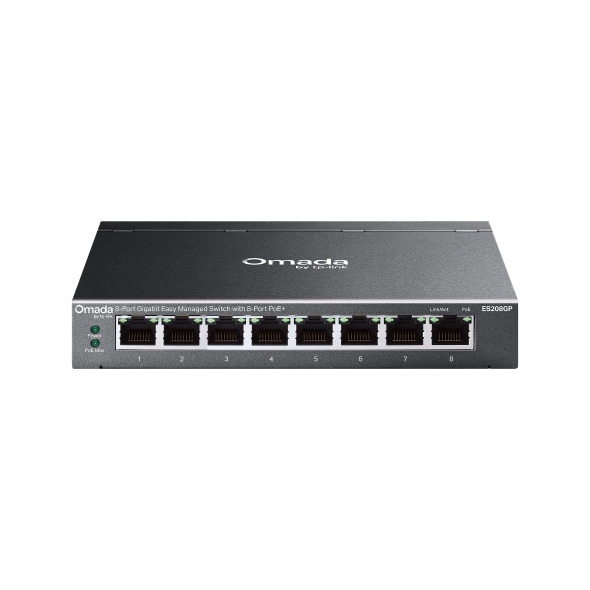 Tp-Link Omada ES208GP 8 Port Gigabit PoE Easy Managed Poe Switch