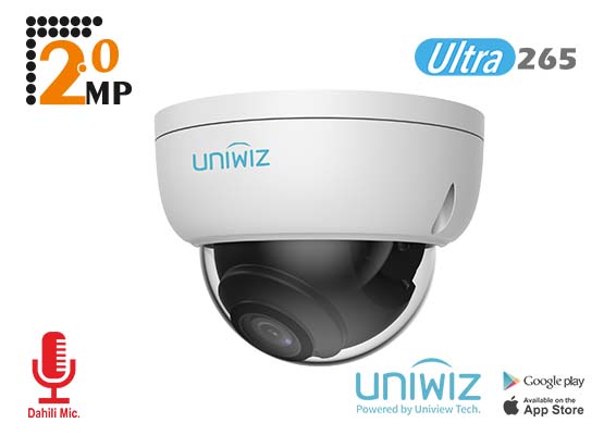 Uniwiz IPC-D312-APKZ 2 MP 2.8-12MM Motorize Lens DC POE Destekli Mikrofonlu 30Mt IR Bullet Kamera