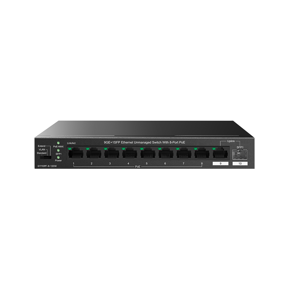 Tenda TEG1110PF-8-120W 8 Port Gigabit 1 Port Uplink 1 Port SFP 120W POE Switch