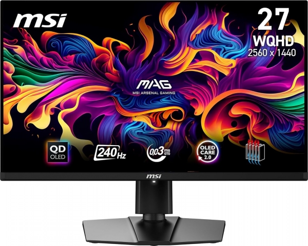 Msi MAG 271QPX QD-OLED E2 27 inch 2560x1440 0.3ms 240Hz HDMI DP WQHD Oyuncu Monitörü
