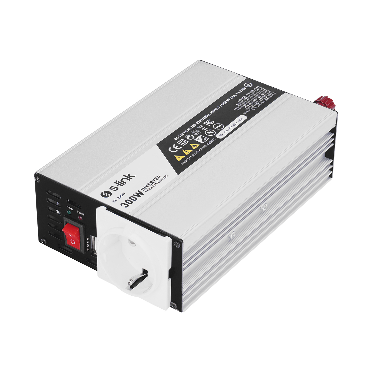 S-link SL-300W 300W DC12V toAC230V Çakmaktan Power Inverter