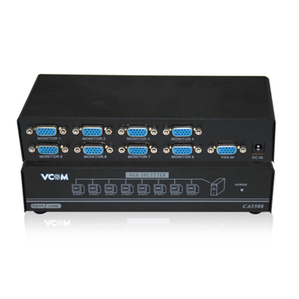 Vcom DD138 1 Port Giriş 8 Port Çıkış 350Hz VGA Görüntü Çoklayıcı