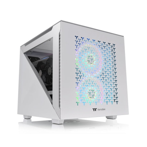 Thermaltake CA-1V1-00S6WN-01 PSU YOK Divider 200 Air 2xARGB Fan TG Beyaz microATX Kasa