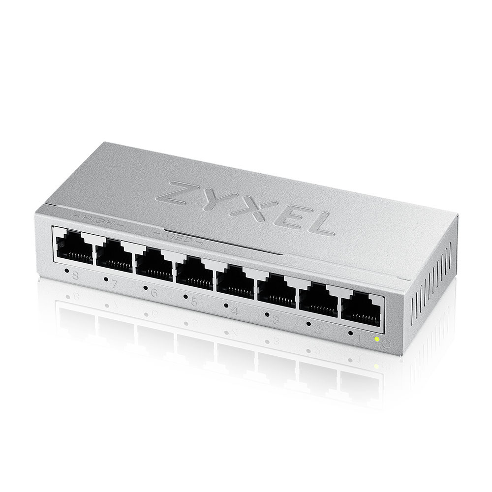 Zyxel GS-108BV5-EU0101F 8 Port Gigabit Metal Kasa Masaüstü Ethernet Switch