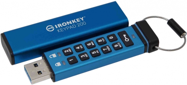 Kinsgon IKKP200/128GB 128 GB IronKey Keypad 200 FIPS 140-3 Usb Flash Bellek