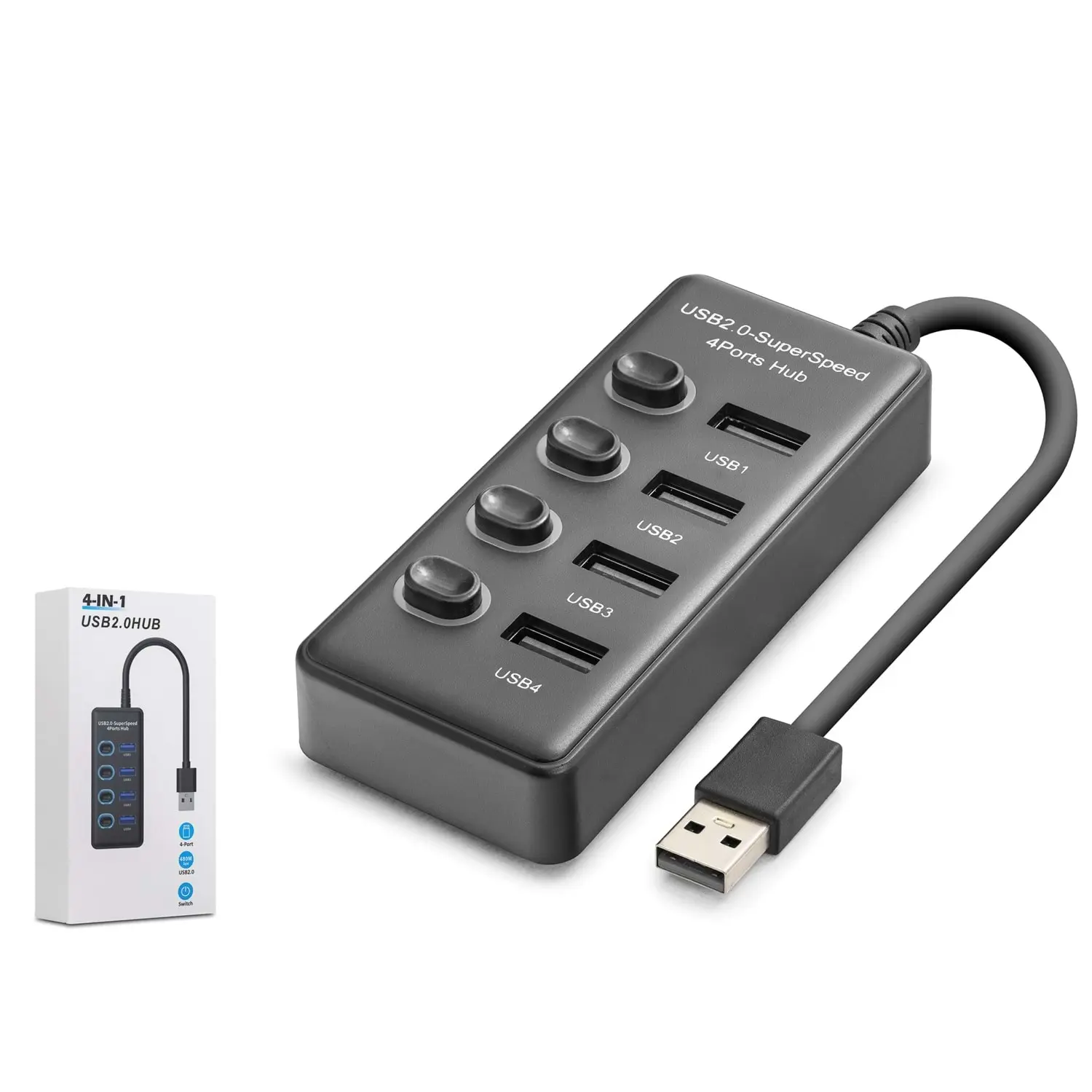 Hadron HDX7049 Usb 2.0 to 4 Port USB 2.0 5Gbps Anahtarlı Usb Çoklayıcı Hub