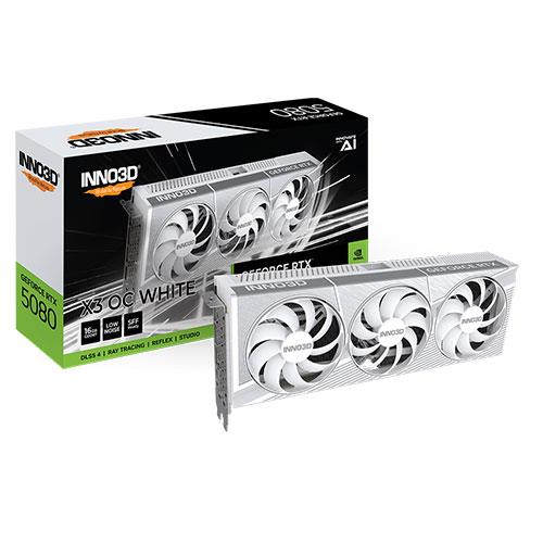 Inno3D N50803-16D7X-17605211 16 GB GDDR7 GeForce RTX 5080 OC 256Bit Beyaz NVIDIA Ekran Kartı