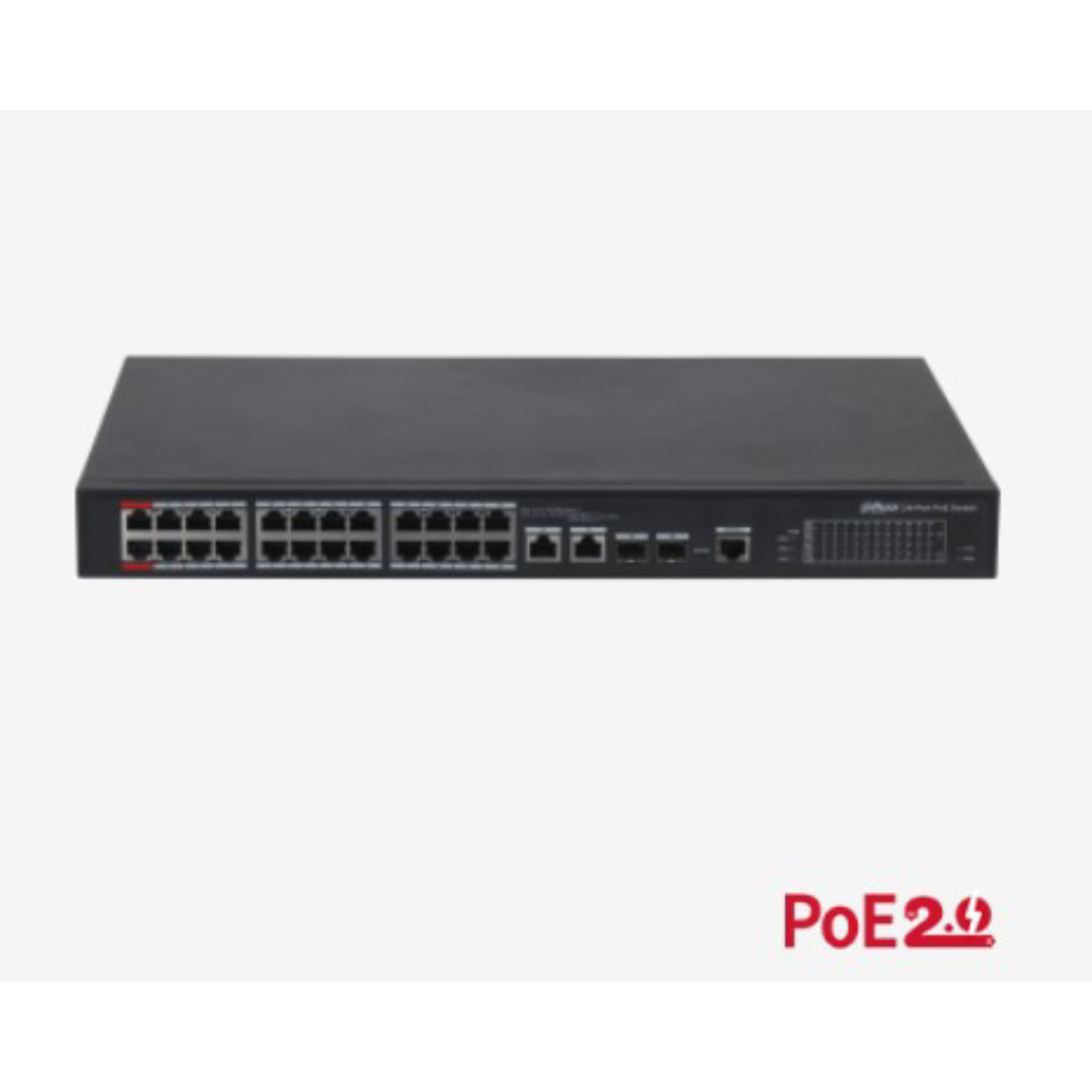 Dahua PFS4226-24ET-240-V3 24 Port Gigabit PoE 2 Port Uplink 2 Port SFP 240W Yönetilebilir PoE Switch