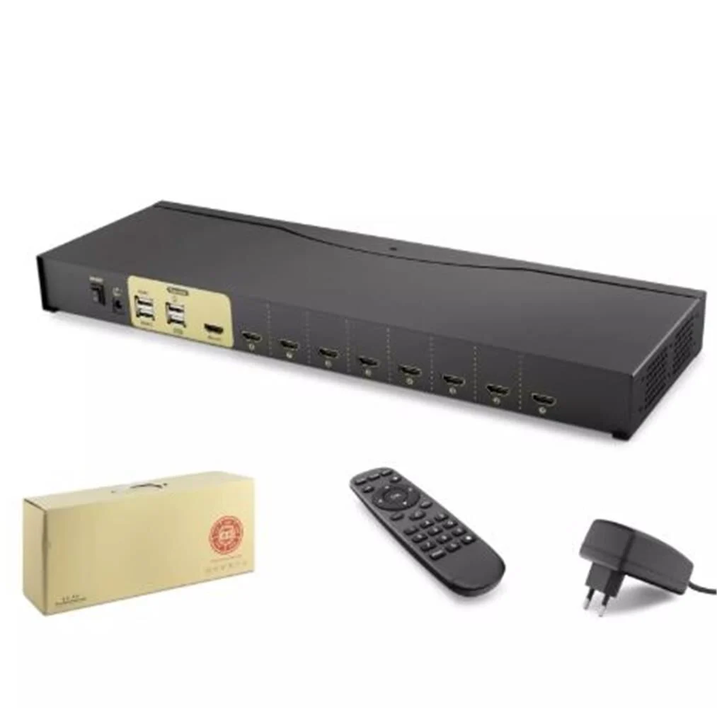 Hadron HDX1378 8 Port Giriş 1 Port Çıkış HDMI Kumandalı Kwm Switch