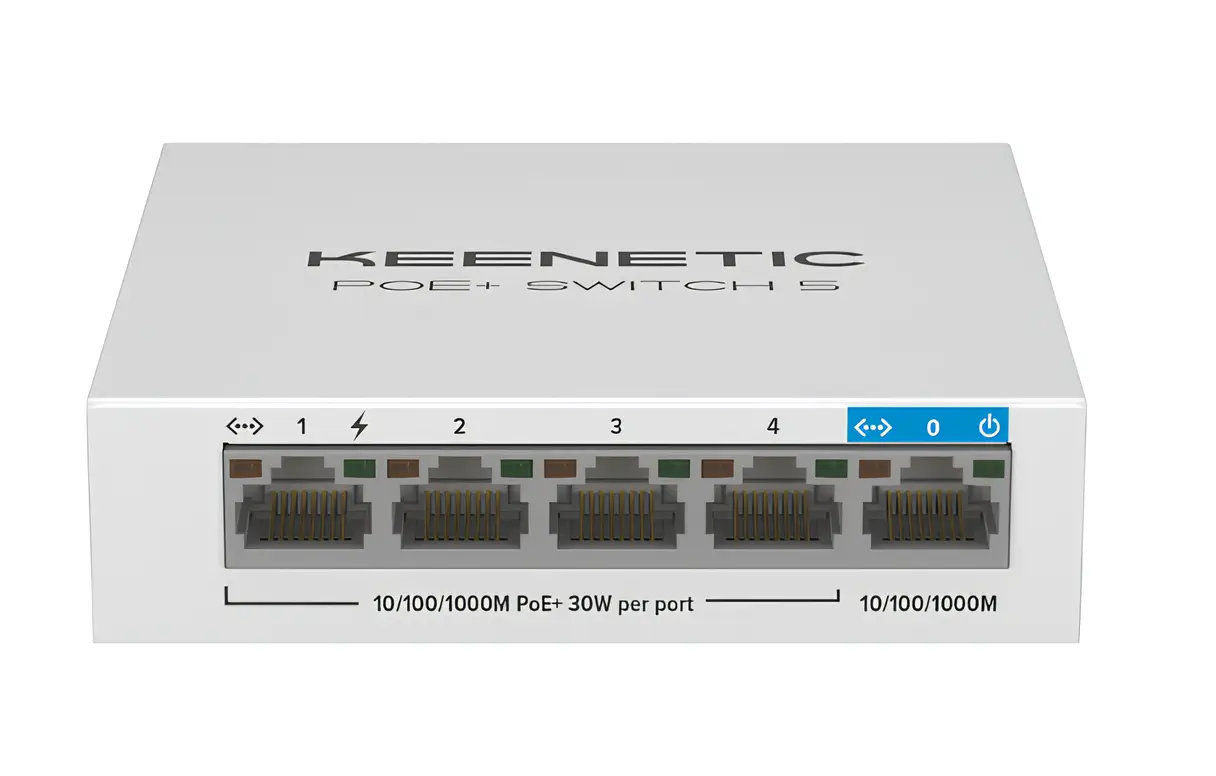 Keenetic KN-4610-01-EU 4 Port Gigabit PoE+ 1 Port Uplink 30Watt PoE Switch